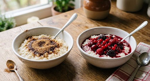 Thermomix Milchreis mit Roter Grütze und Zimt
